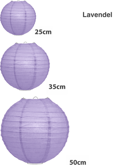 Lampionpakket IVOOR, SALIE en LAVENDEL- papieren lampionnen 