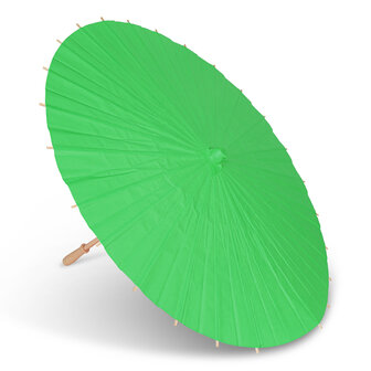 Handparasol groen gemaakt van papier en bamboe