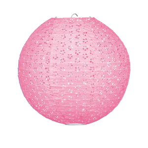 Lampion kant roze 35cm